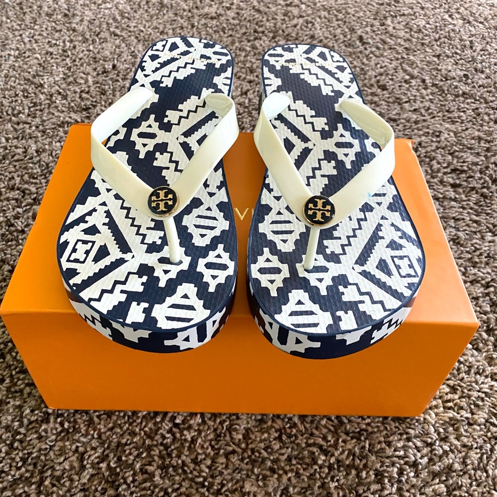 Tory Burch Wedge Flip Flops Thongs